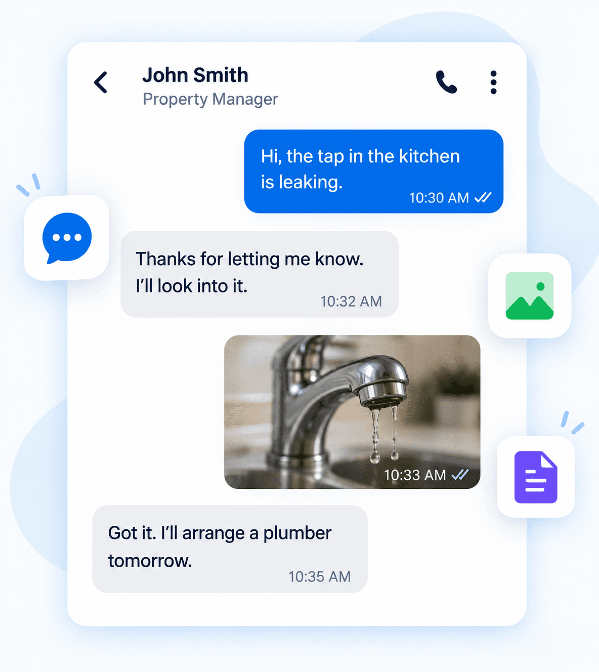 Chat Directly with Your Landlord.
